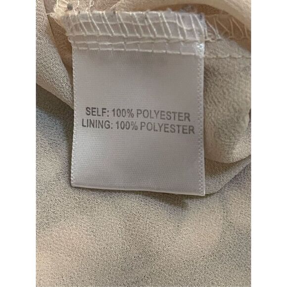 Rose & Olive Women's Floral‎ Sheer Blouse M Tie Neck Sleeveless - Picture 7 of 7